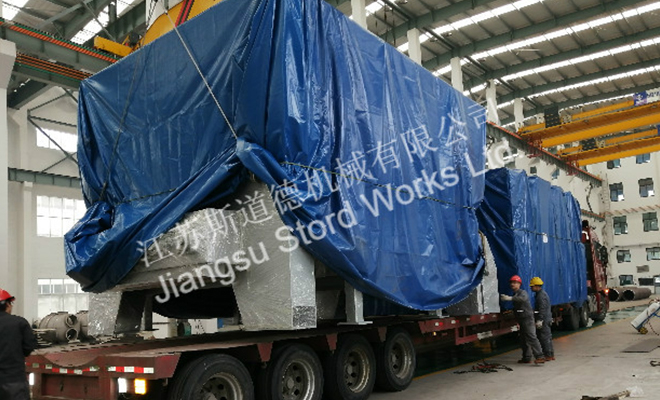 斯道德机械固废成套处理设备装箱发往韩国