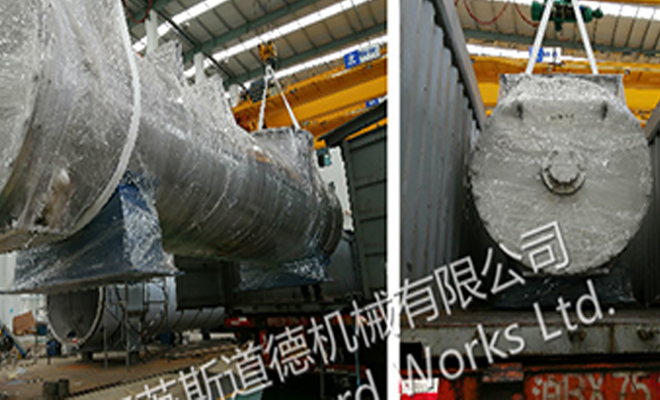 我司ASME标准不锈钢列管式换热器发货南美